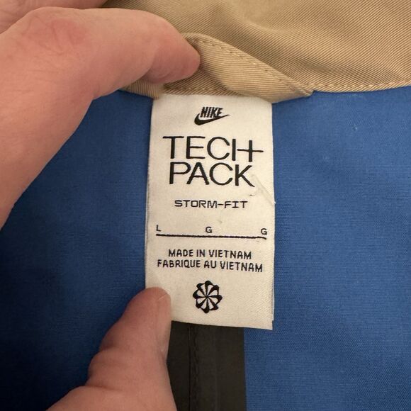 Nike Sportswear Tech Pack Storm-FIT Khaki Cotton Jacket - Picture 10 of 13